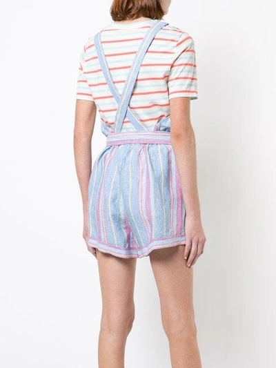 Shop Frame Stripe Cross Jumpsuit - Blue