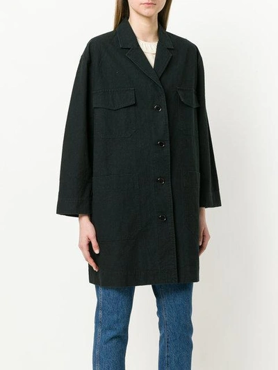 Shop Peter Jensen Oversized Blazer Coat - Black