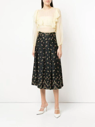 Rochas Ruffled Blouse In White