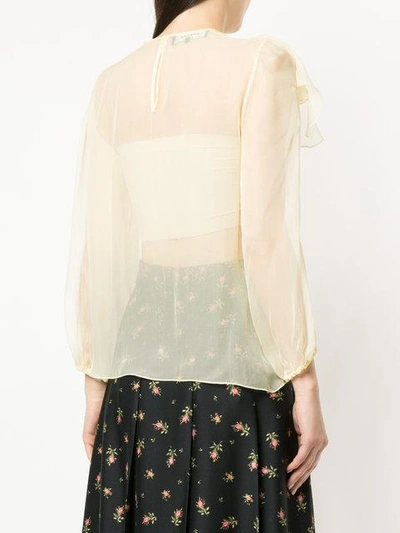 Rochas Ruffled Blouse In White