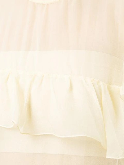 Rochas Ruffled Blouse In White