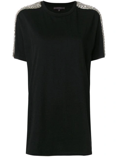 Shop Amen Gemstone Embellished Short Sleeve T-shirt - Black