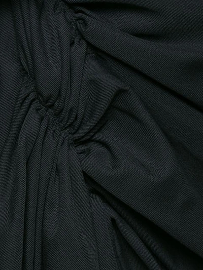 Shop Yohji Yamamoto Gathered Jacket In Black