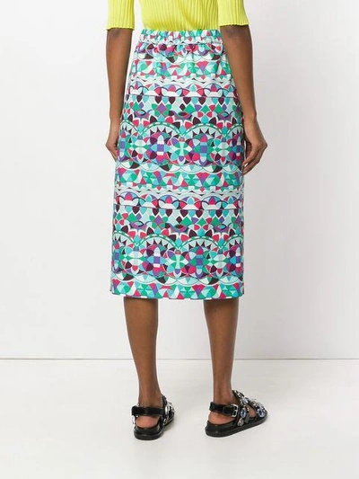 Shop Emilio Pucci Front Slit Midi Skirt