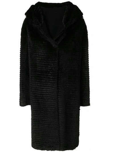 Shop Liska Dawson Hooded Coat In Brown