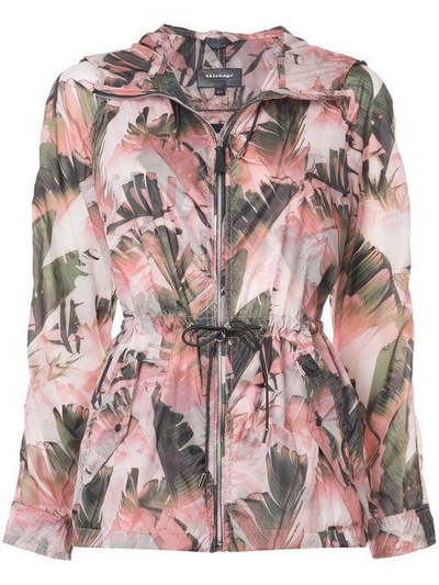 Shop Mackage Leaf Print Fold-away Rain Jacket