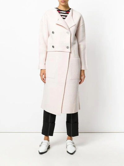 Shop Proenza Schouler Oversized Buttoned-up Coat In Pink