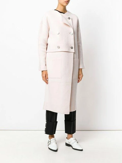 Shop Proenza Schouler Oversized Buttoned-up Coat In Pink