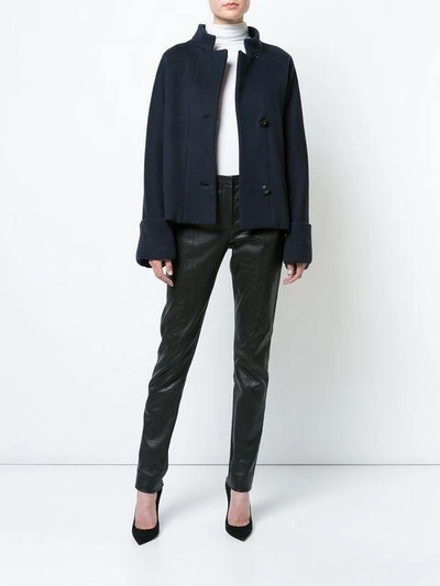 Shop Kimora Lee Simmons Short Peacoat In Blue