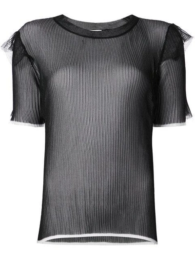 Shop Comme Des Garçons Sheer T-shirt In Black