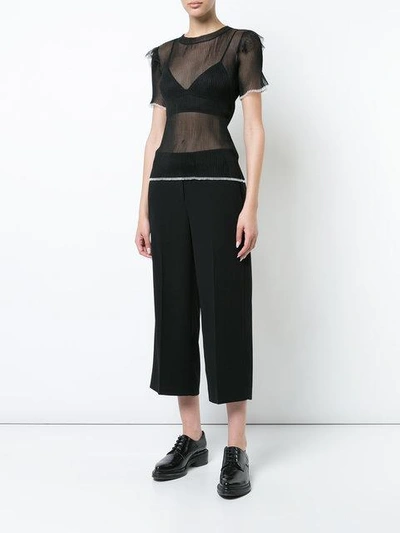 Shop Comme Des Garçons Sheer T-shirt In Black