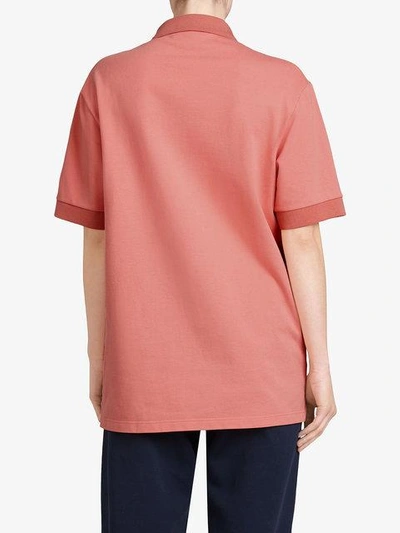 Shop Burberry Reissued Polo Shirt - Pink