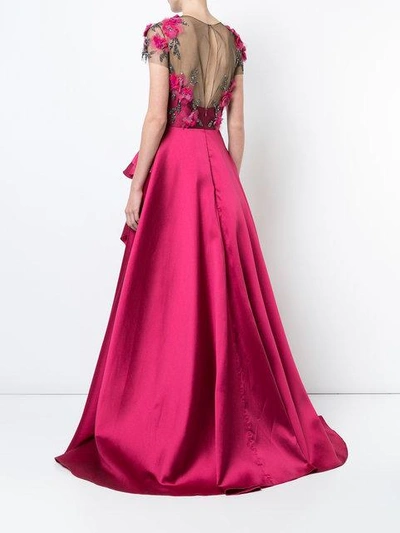 Shop Marchesa Notte Mikado Ball Gown In Pink
