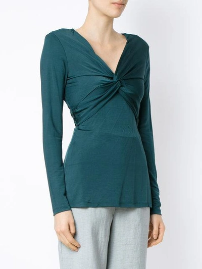 Shop Tufi Duek Central Twist Top In Green