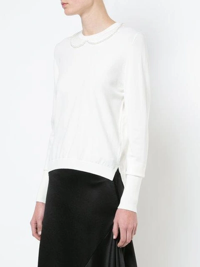Shop Simone Rocha Long Sleeve Sweater In Neutrals