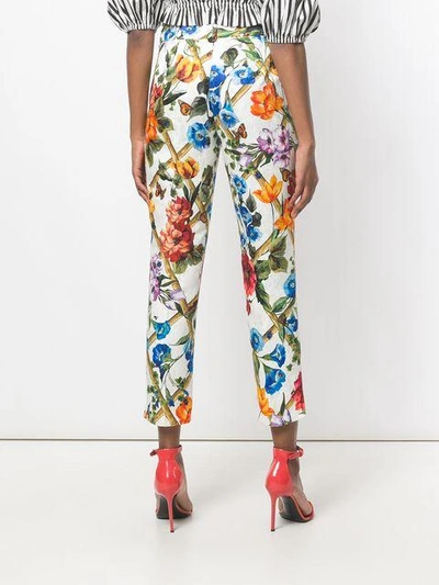 Shop Dolce & Gabbana Floral Brocade Cropped Trousers