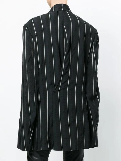 Shop Haider Ackermann Striped Oversized Blazer In Black