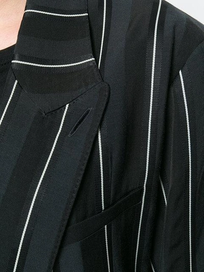 Shop Haider Ackermann Striped Oversized Blazer In Black
