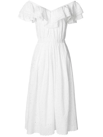 Shop Loveshackfancy Love Shack Fancy Eyelet Frill Dress - White