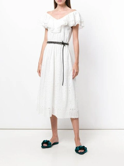 eyelet frill dress