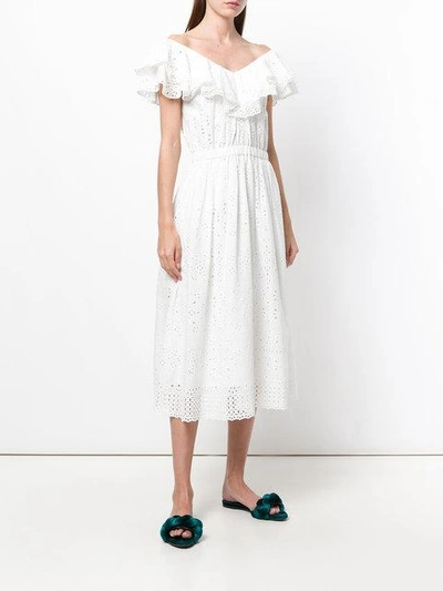 eyelet frill dress