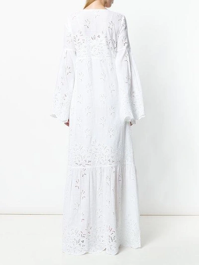 Shop Anjuna Long Flared Sleeve Dress - White