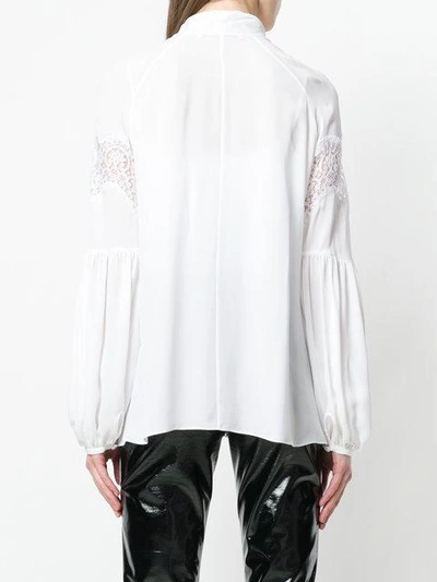 Shop Givenchy Tie-neck Boxy Blouse - White