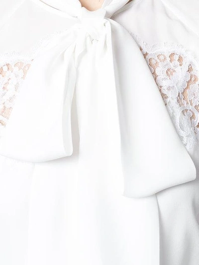 Shop Givenchy Tie-neck Boxy Blouse - White