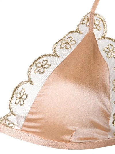 Shop For Love & Lemons For Love And Lemons Scalloped Embroidered Bra - Pink