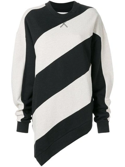 Shop Marques' Almeida Striped Print Sweatshirt In Neutrals