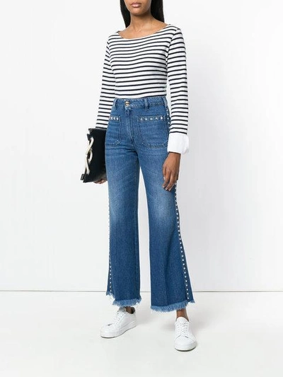 Shop The Seafarer Faded Flared Jeans In Blue