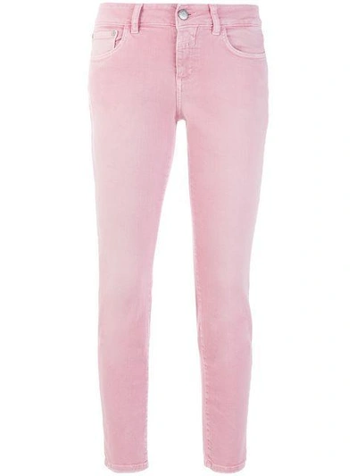 Shop Closed Slim-fit Jeans - Pink In Pink & Purple