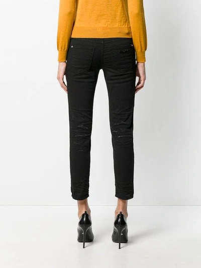Shop Dsquared2 Twiggy Cropped Jeans In Black