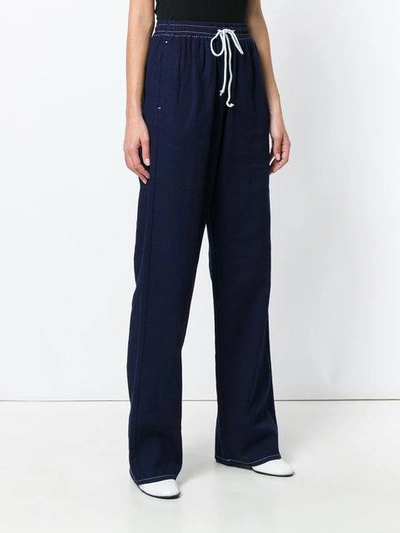 Shop Mm6 Maison Margiela Jogginghose Mit Weitem Bein - Blau In Blue