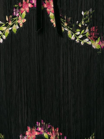 Shop Marchesa Notte Embellished Fringe Gown - Black