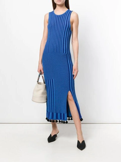 Shop Altuzarra Contrast Stripe Tassel Dress
