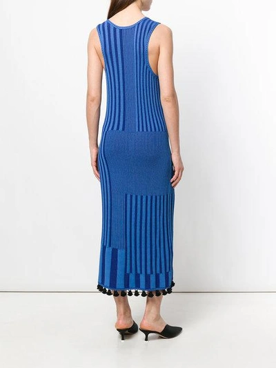 Shop Altuzarra Contrast Stripe Tassel Dress