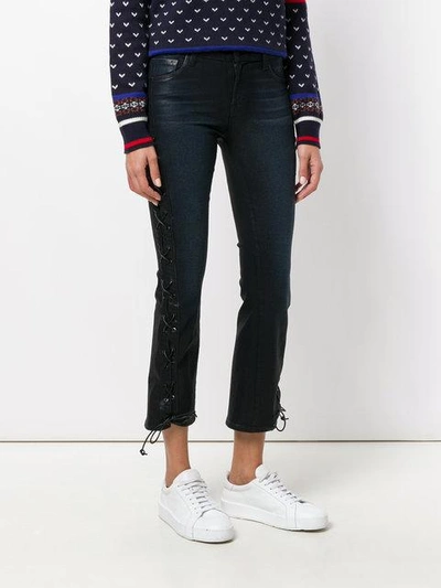 Shop J Brand Cropped Lace In Blue
