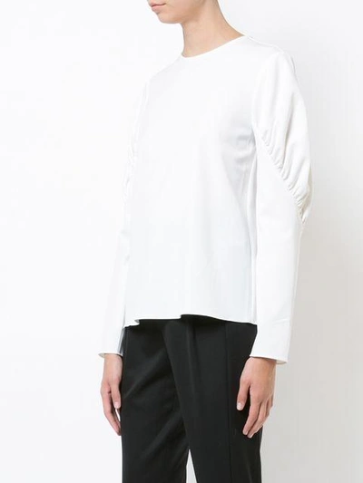 Shop Tibi Ruched Panel Blouse