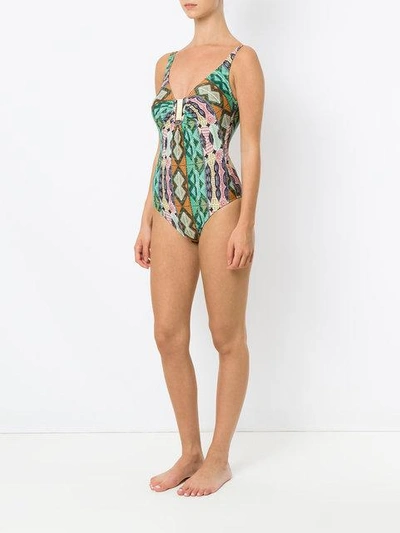 Shop Lygia & Nanny Mirassol Printed Swimsuit In Namu