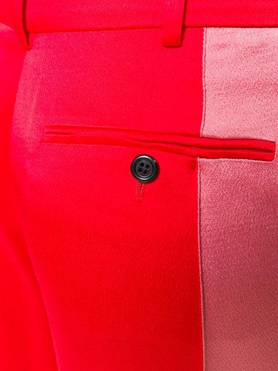 Shop Valentino Colourblock Palazzo Pants In Red