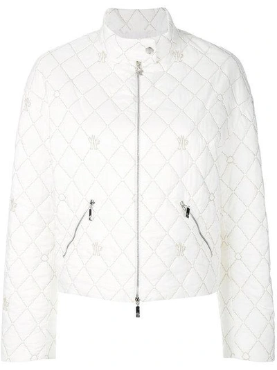 Shop Moncler Quilted Jacket In White
