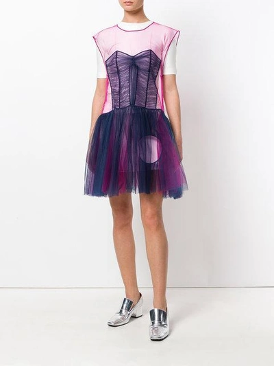 Shop Viktor & Rolf Dress With Hole Short Dress In Purple