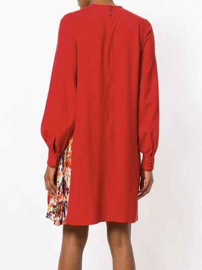 Shop Msgm Contrast Panel Dress In 18