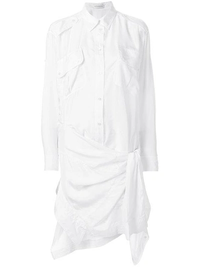 Shop Faith Connexion Asymmetric Shirt Dress In White