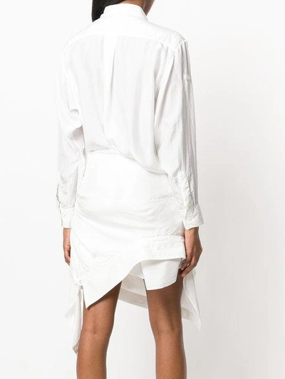 Shop Faith Connexion Asymmetric Shirt Dress In White
