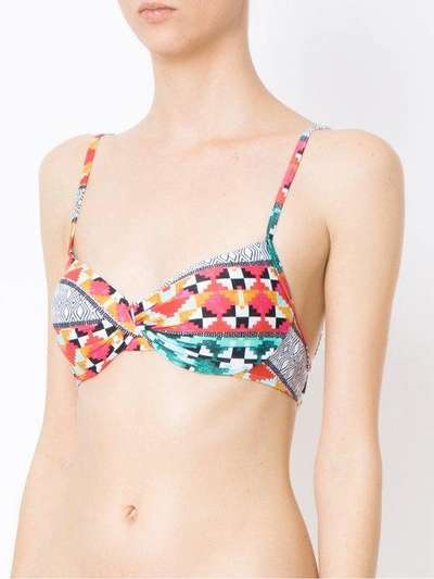 Shop Lygia & Nanny Cassis Printed Bikini Top In Multicolour
