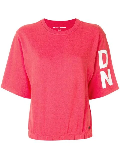 Shop Dkny Logo Sleeve T-shirt