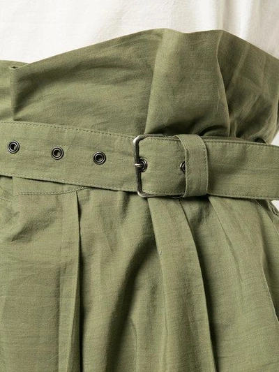 Shop Issey Miyake Vintage Colour Block Skirt Suit - Green