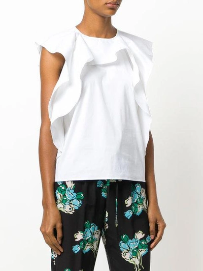 Shop Red Valentino Ruffled Blouse - White